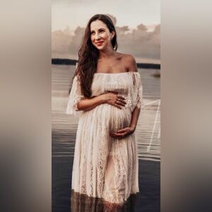 Lace off the shoulder dress